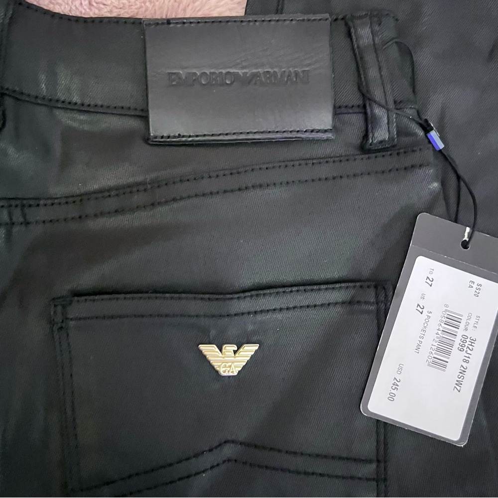 Emporio Armani Women's Black Slim-Fit Pants NWT SZ 27